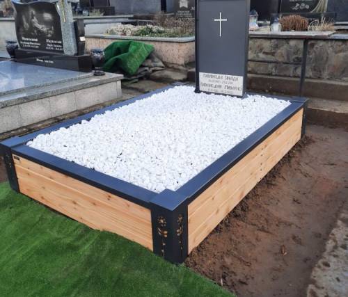 Надгробки деревʼяні подвійні сталь рама (модрина) Львів