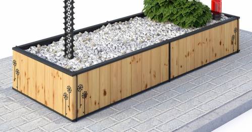 Надгробки одинарні деревʼяні сталь квіти (модрина) Львів