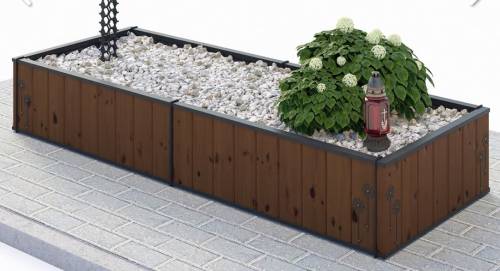 Надгробки одинарні деревʼяні сталь квіти (модрина) Львів