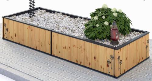 Надгробки одинарні деревʼяні сталь квіти (модрина) Львів