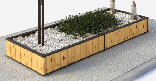 Надгробки одинарні деревʼяні сталь (модрина) Львів